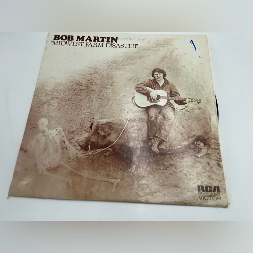 Bob Martin Midwest Farm Disaster Vinyl LP VG+/VG+ RARE Folk 1972 1st Press.